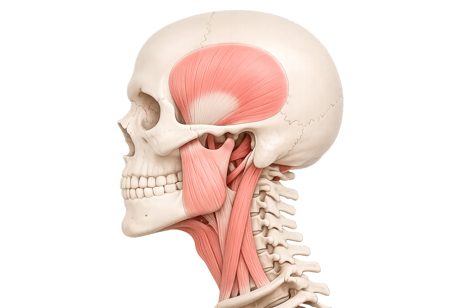 Anatomia dos músculos da mandíbula e pescoço